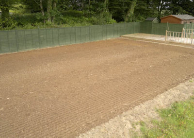 Ground preparation for a croquet lawn
