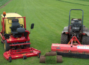 Specialist grass cutting machinery for a large lawn